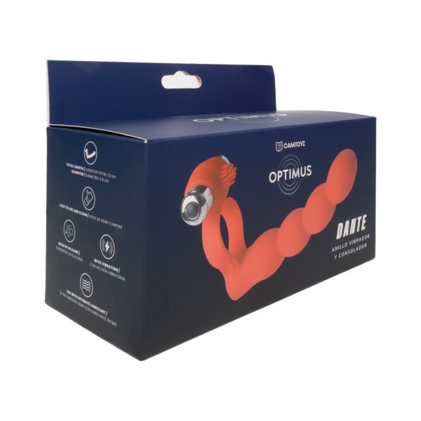 Optimus Anillo Vibrador y Consolador Dante